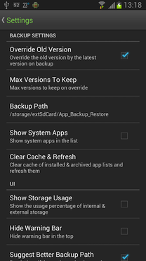 screenshot de App Backup & Restore