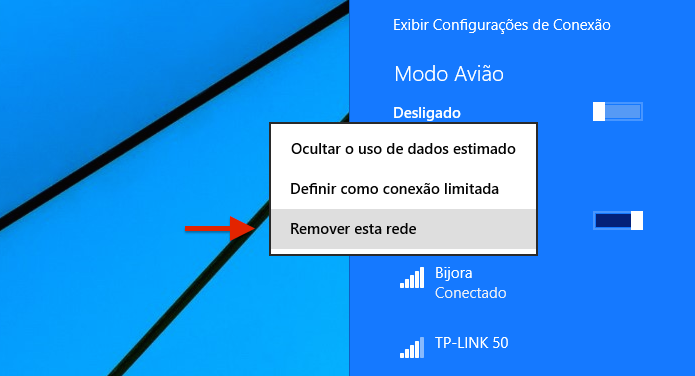 Removendo rede Wi-Fi (Foto: Reprodução/Helito Bijora)