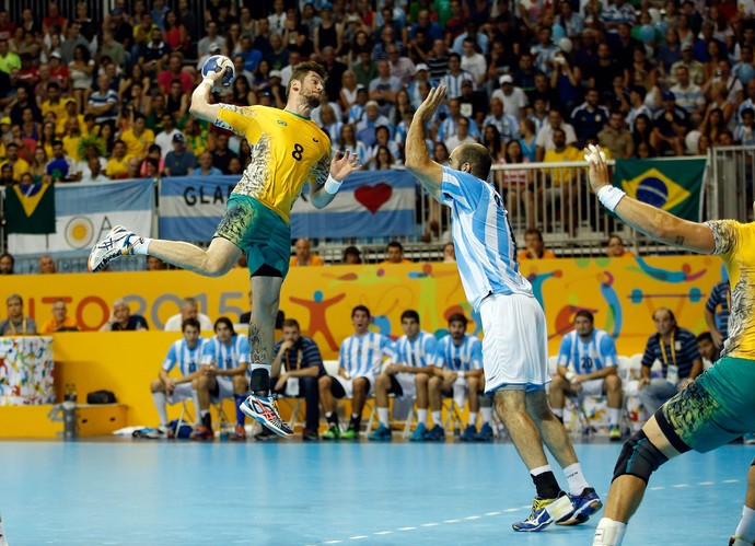 brasil x argentina handebol pan-americano 2015 (Foto: Ezra Shaw/Getty Images) brasil x argentina handebol pan-americano 2015 (Foto: Ezra Shaw/Getty Images)