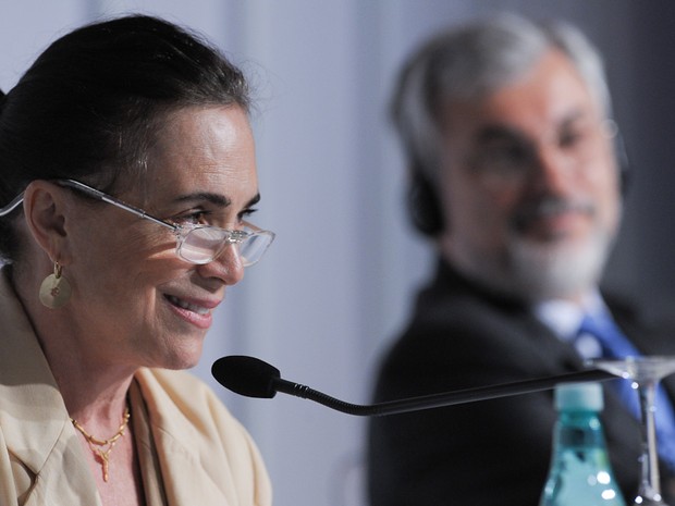 Atriz Regina Duarte participa do evento. Seminário discutiu liberdade de imprensa e direito à privacidade (Foto: Flavio Moraes/G1) Atriz Regina Duarte participa do evento. Seminário discutiu liberdade de imprensa e direito à privacidade (Foto: Flavio Moraes/G1)