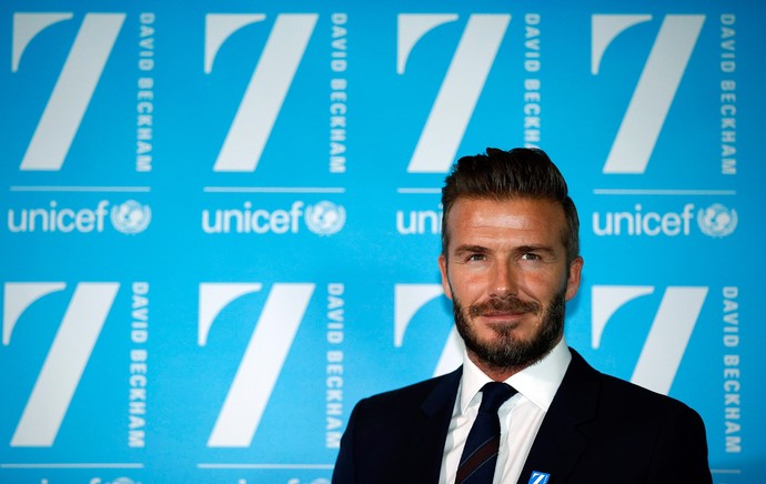 Beckham em evento da Unicef (Foto: Reuters)