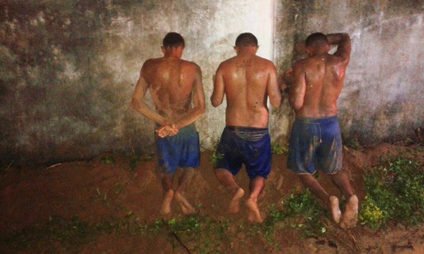 Três detentos foram recapturados (Foto: Divulgação/Força Nacional)