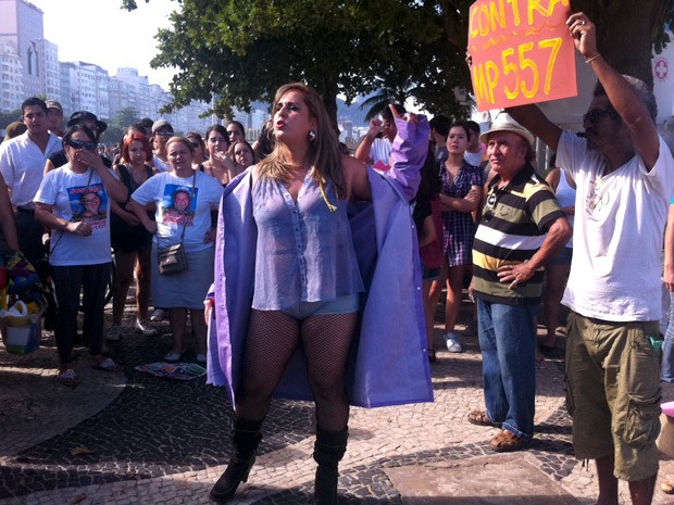 Organizadora do movimento fala sobre os objetivos da manifestação (Foto: Christiano Ferreira / G1)
