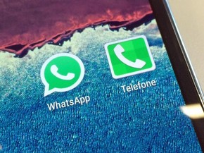 Ícone do aplicativo de conversa Whatsapp em um smartphone (Foto: Fábio Tito/G1)