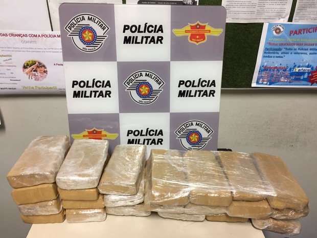 Drogas foram apreendidas pela Polícia Militar Rodoviária em Itapeva (Foto: Divulgação/Polícia Militar Rodoviária)