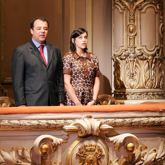  Retrato do governador do Rio de Janeiro, Sérgio Cabral, ao lado de sua esposa Adriana Ancelmo  (Foto:  WILTON JUNIOR/ESTADÃO CONTEÚDO)
