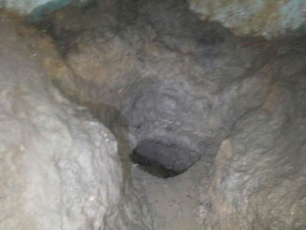 Túnel estava em uma das áreas de vivência do presídio (Foto: Arquivo Pessoal)