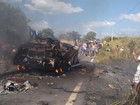 Bando armado assalta e incendeia carro-forte em Pedra Branca, no Ceará