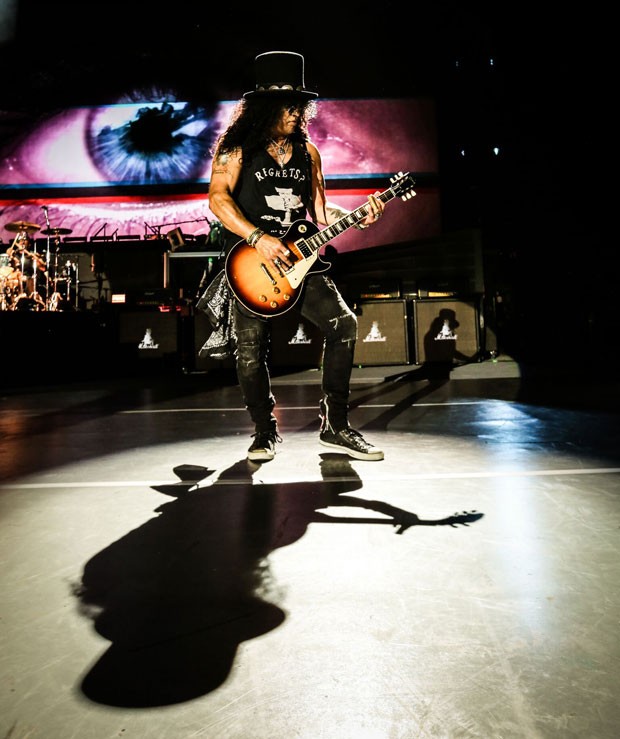 O guitarrista Slash no show do Guns N'Roses, em São Paulo. (Foto: Divulgação/Katarina Benzova)
