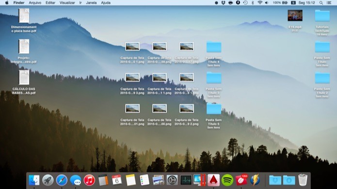 Aprenda a ocultar todos os ícones do desktop do seu Mac com um clique (Foto: Reprodução/Helito Bijora)