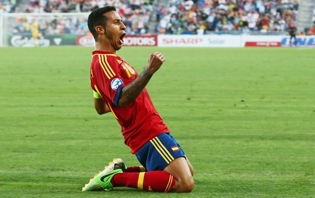 thiago alcantara espanha x italia gol (Foto: Getty Images)