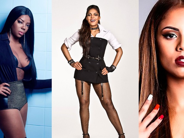 Ludmilla, Vingadora e Lexa fazem show no Armazém Hall (Foto: Montagem/G1)