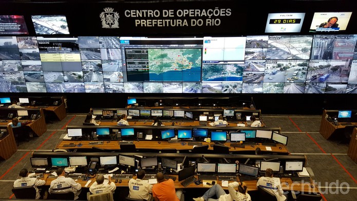 Centro de Operações Rio monitora a cidade para gerenciar crises (Foto: Aline Batista/TechTudo) Centro de Operações Rio monitora a cidade para gerenciar crises (Foto: Aline Batista/TechTudo)