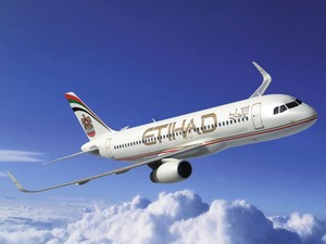 Avião da companhia aérea Etihad, dos Emirados Árabes Unidos (Foto: Divulgação/Etihad)