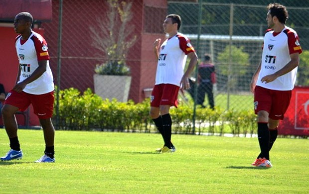 Lucio no treino do São Paulo (Foto: Divulgação / saopaulofc.net)