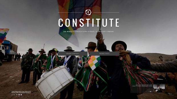 Apoiado pelo Google, site 'Constitute' permite a comparação entre as Constituições de 160 países (Foto: Reprodução)