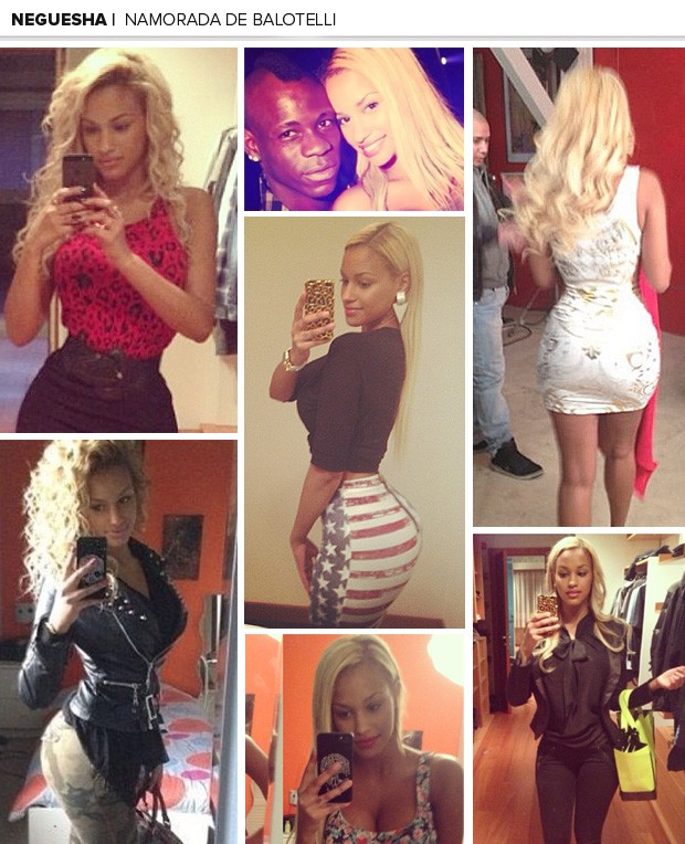 neguesha namorada de Balotelli mosaico (Foto: Instagram)
