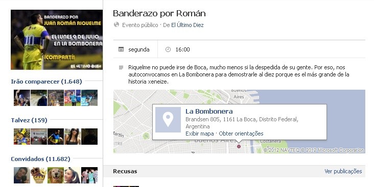 Banderazo Riquelme (Foto: Reprodução/Facebook)