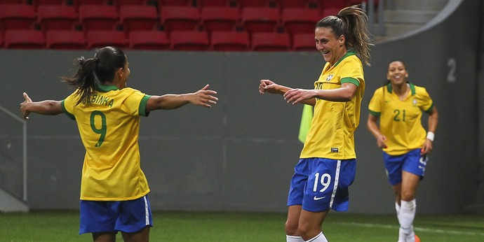 Brasil x China Torneio Internacional de Brasília de futebol feminino (Foto: André Borges / GDF)