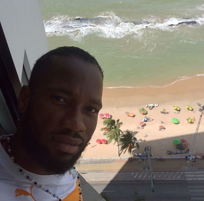 Selfie drogba praia (Foto: Reprodução Instagram) Selfie drogba praia (Foto: Reprodução Instagram)