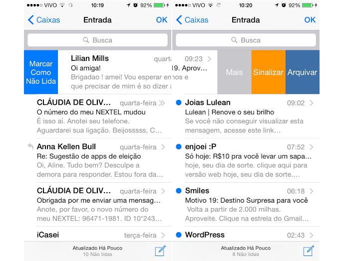E-mail tem novos comandos (Foto: Reprodução/Thiago Barros)