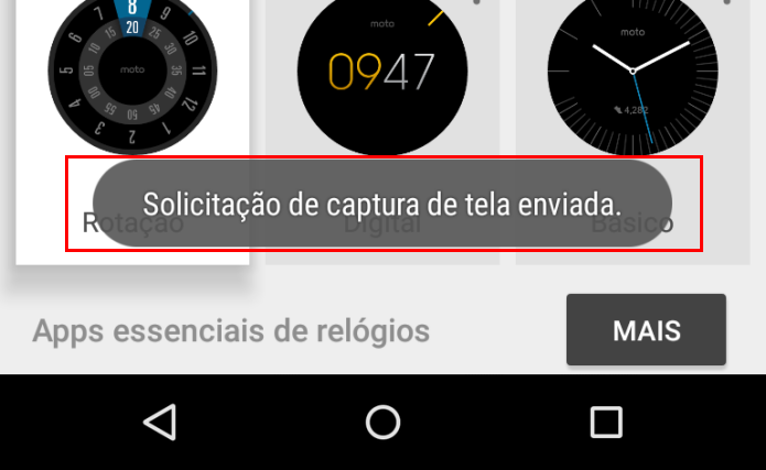 Visualizando a confirmação da solicitação da captura de tela (Foto: Reprodução/Edivaldo Brito)