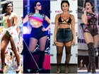 Mais magra, Demi Lovato aposta em looks sexy nos palcos e fora deles