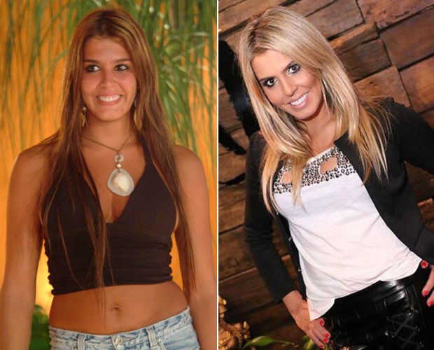 Marcela, antes e depois (Foto: Gshow e Arquivo pessoal)