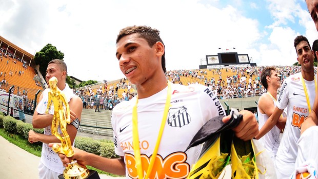 Jogadores Santos Copa São Paulo Junior (Foto: Marcos Ribolli / Globoesporte.com)