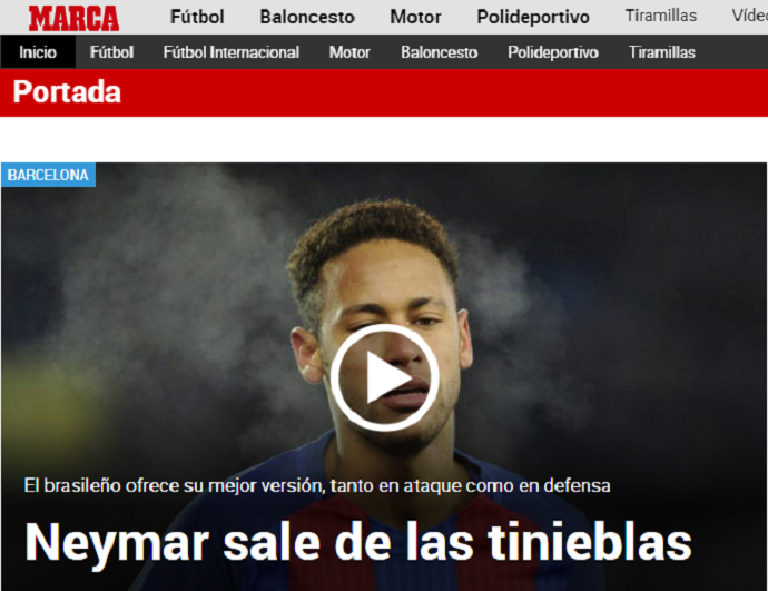 Neymar na capa do Marca (Foto: Reprodução / Marca)