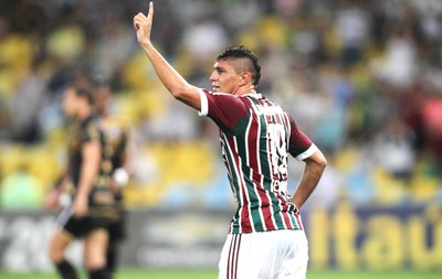 Edson comemora gol do Fluminense contra o Botafogo (Foto: Paulo Sergio / Photocamera)