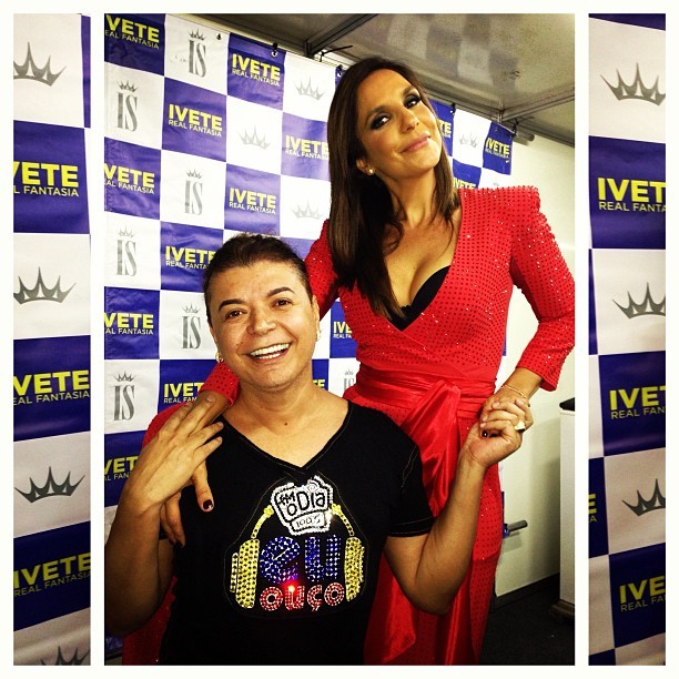 David Brazil e Ivete Sangalo nos bastidores de show (Foto: Instagram/ Reprodução)