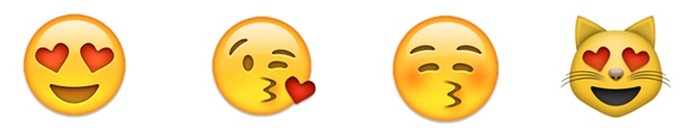 Emojis de carinhas apaixonadas (Foto: Felipe Alencar/TechTudo)