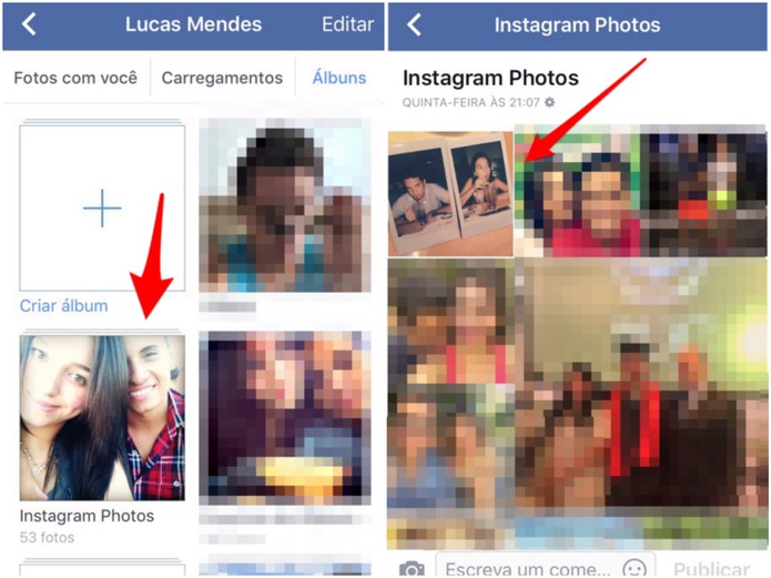 Verifique no facebook se a imagem foi publicada corretamente (Foto: Reprodução/Lucas Mendes)