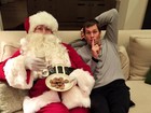 Tom Brady posa com Papai Noel e fãs dizem: 'É a Gisele Bündchen'