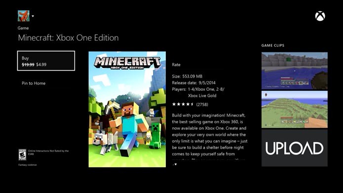 Minecraft: como atualizar seu game e importar os seus mundos do Xbox 360 para o Xbox One (Foto: Reprodução/Murilo Molina)