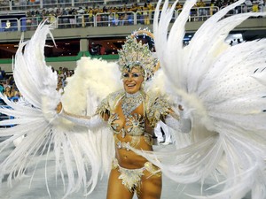 Ângela Bismarchi, rainha de bateria da Império Serrano (Foto: Alexandre Durão/G1)