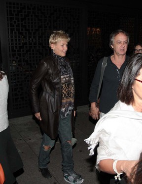 Xuxa deixa restaurante em São Paulo (Foto: Orlando Oliveira/ Ag. News)