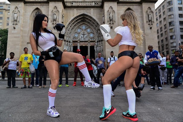 Indianara Carvalho e Claudia Alende (Foto: Joshua Bryan / AgNews) Indianara Carvalho e Claudia Alende (Foto: Joshua Bryan / AgNews)