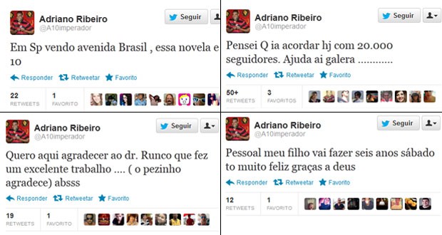 Twitter, Adriano (Foto: Reprodução)