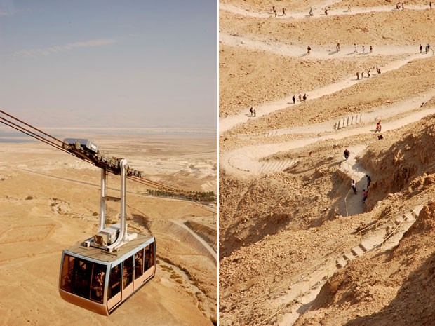 Masada, em Israel, considerada Patrimônio Histórico da Unesco (Foto: Guilherme Tosetto/G1)
