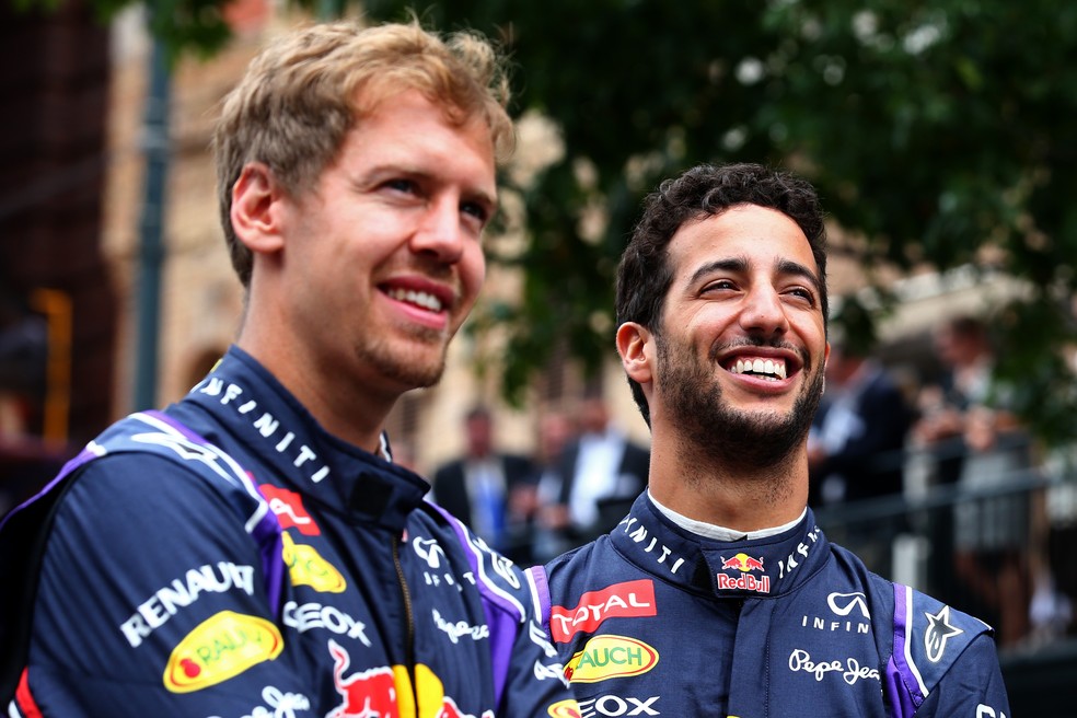 Vettel e Ricciardo foram companheiros de equipe em 2014 (Foto: Getty Images)