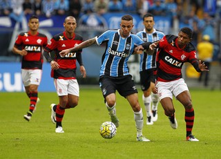 Luan contra o Flamengo (Foto: Lucas Uebel / Grêmio, DVG) Luan contra o Flamengo (Foto: Lucas Uebel / Grêmio, DVG)