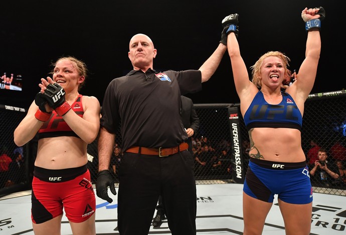 Amanda Cooper venceu Anna Elmose por decisão unânime no UFC Belfast (Foto: Getty Images)