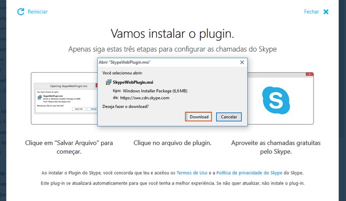 Faça o download e execute o plugin (Foto: Reprodução/Barbara Mannara)
