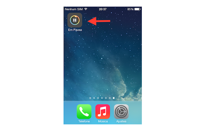 Pausando um download de aplicativo no iOS (Foto: Reprodução/Marvin Costa)