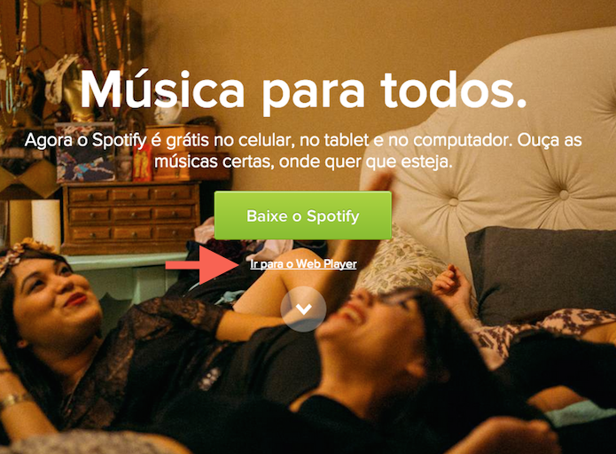Acessando o site do Spotify (Foto: Reprodução/Marvin Costa)