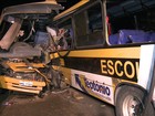 Acidente com dois ônibus escolares deixa cinco mortos em Alagoas