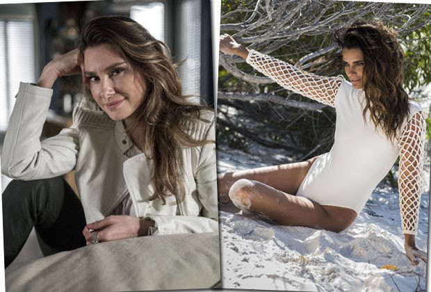 Lavínia Vlasak interpreta uma ex-modelo e Fernando Motta é uma top no auge da carreira (Foto: Divulgação/TVGlobo)
