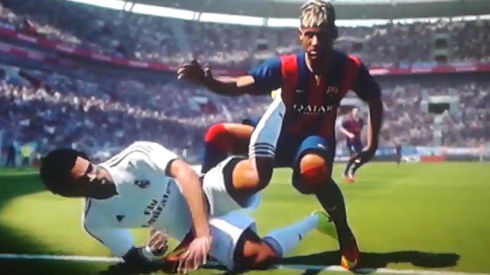 Neymar protagoniza um engraçado bug na versão demo de PES 2015 (Foto: Reprodução: YouTube) (Foto: Neymar protagoniza um engraçado bug na versão demo de PES 2015 (Foto: Reprodução: YouTube)) Neymar protagoniza um engraçado bug na versão demo de PES 2015 (Foto: Reprodução: YouTube) (Foto: Neymar protagoniza um engraçado bug na versão demo de PES 2015 (Foto: Reprodução: YouTube))